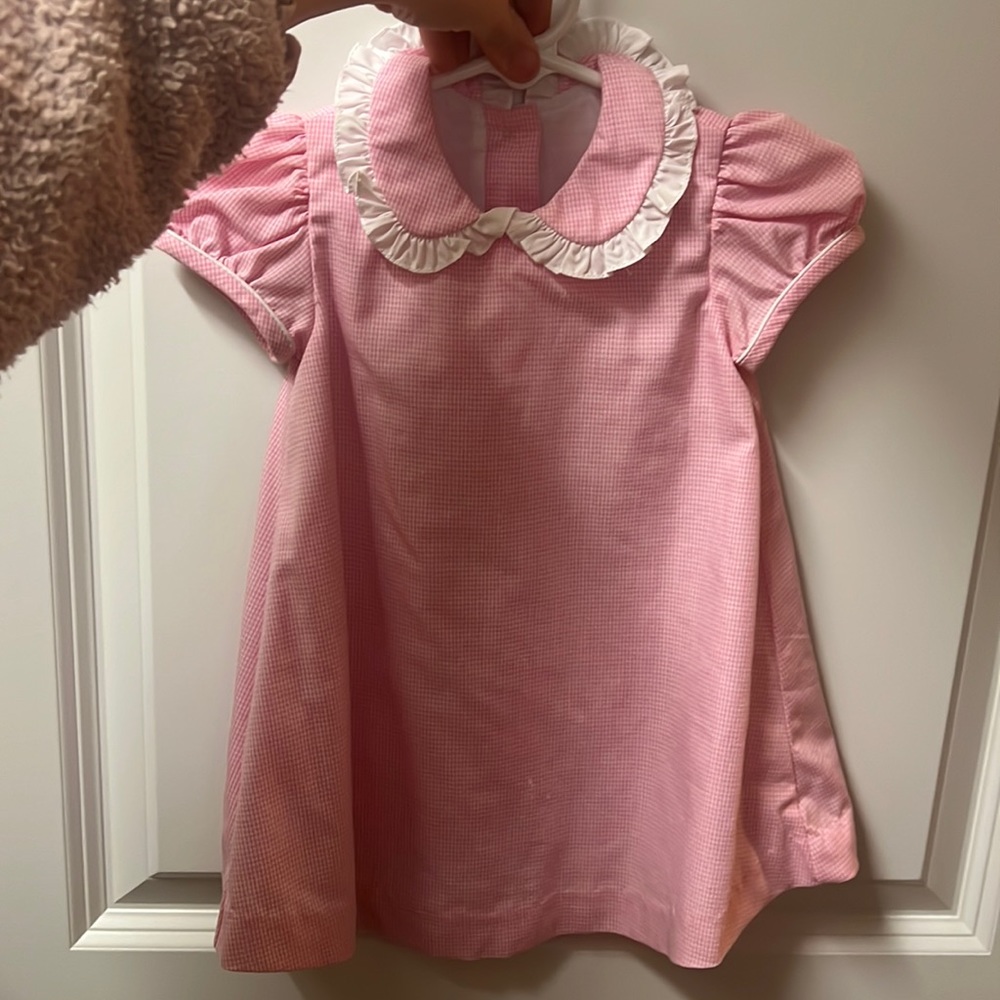 Pink checkered dress adorable!
